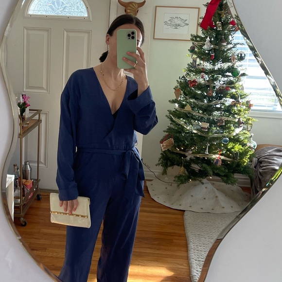 House of Harlow navy floral jumpsuit - Picture 3 of 5